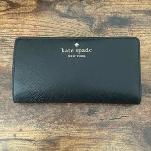 Kate Spade New York Staci Large Slim Bifold Wallet Black
